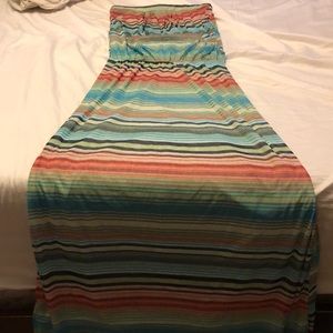 Strapless maxi dress